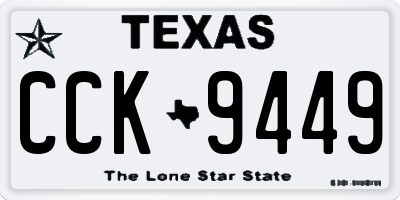 TX license plate CCK9449