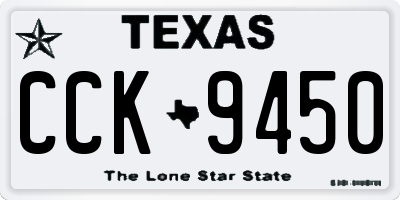 TX license plate CCK9450