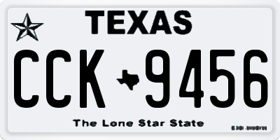 TX license plate CCK9456