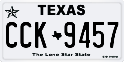TX license plate CCK9457
