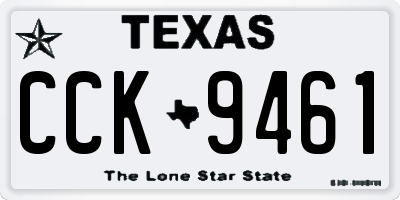 TX license plate CCK9461