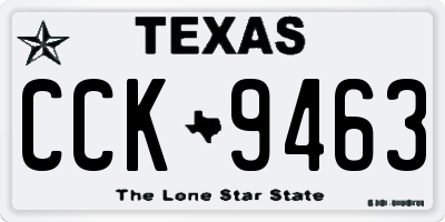 TX license plate CCK9463