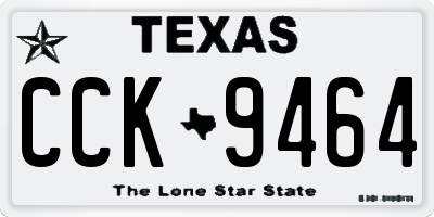 TX license plate CCK9464