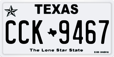 TX license plate CCK9467