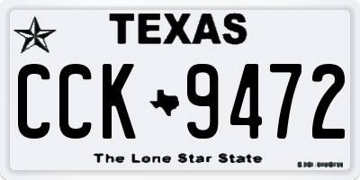 TX license plate CCK9472