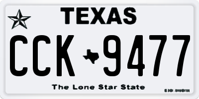 TX license plate CCK9477