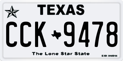 TX license plate CCK9478
