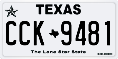 TX license plate CCK9481