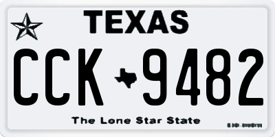TX license plate CCK9482