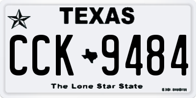 TX license plate CCK9484