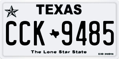 TX license plate CCK9485