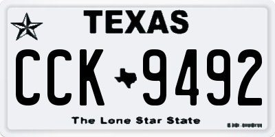 TX license plate CCK9492
