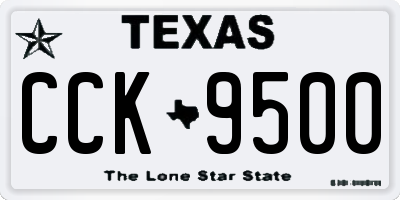 TX license plate CCK9500