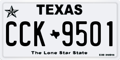 TX license plate CCK9501