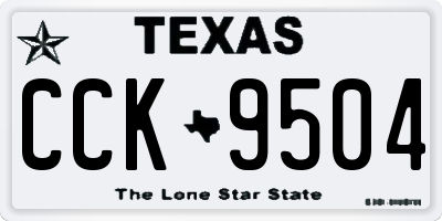 TX license plate CCK9504