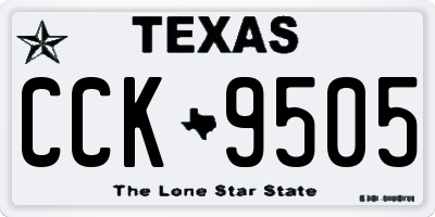 TX license plate CCK9505