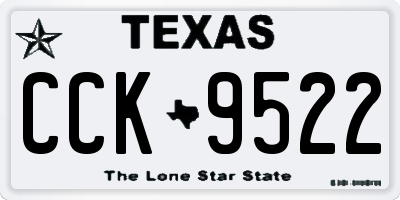 TX license plate CCK9522