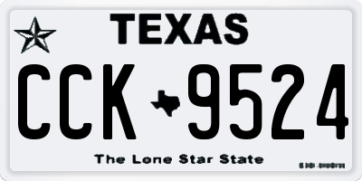 TX license plate CCK9524