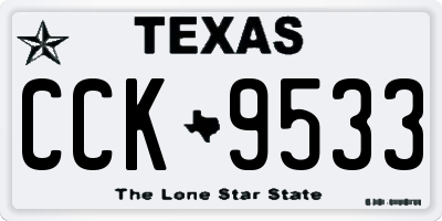 TX license plate CCK9533