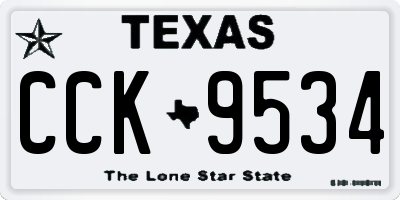 TX license plate CCK9534