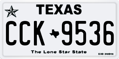 TX license plate CCK9536