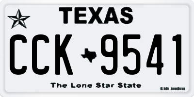 TX license plate CCK9541