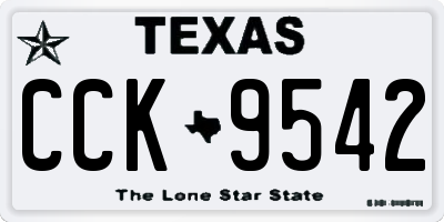 TX license plate CCK9542
