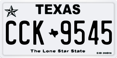 TX license plate CCK9545