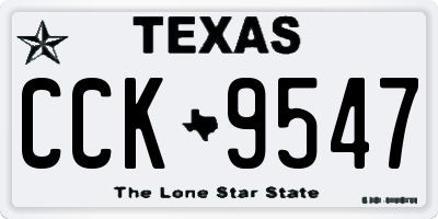 TX license plate CCK9547