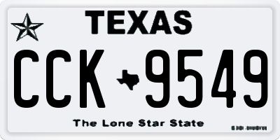 TX license plate CCK9549