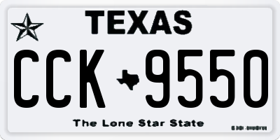 TX license plate CCK9550