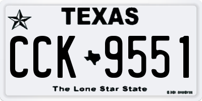 TX license plate CCK9551