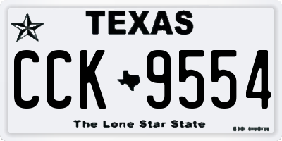 TX license plate CCK9554