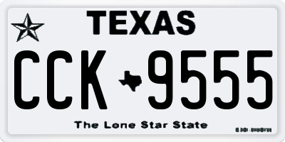 TX license plate CCK9555