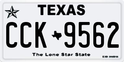 TX license plate CCK9562