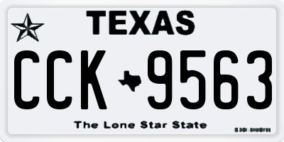 TX license plate CCK9563