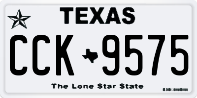 TX license plate CCK9575