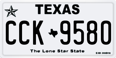 TX license plate CCK9580