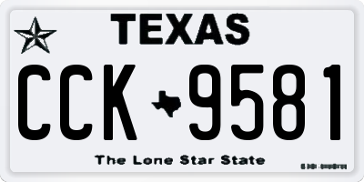 TX license plate CCK9581