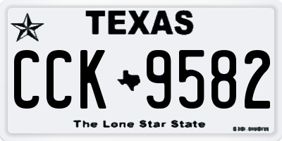 TX license plate CCK9582