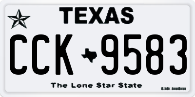 TX license plate CCK9583