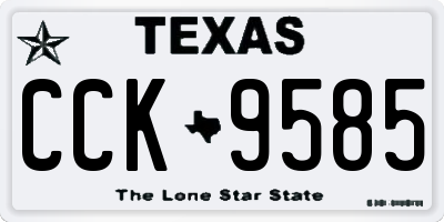 TX license plate CCK9585