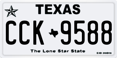 TX license plate CCK9588