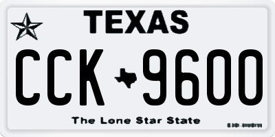 TX license plate CCK9600