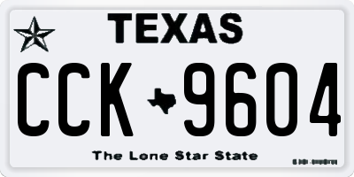TX license plate CCK9604