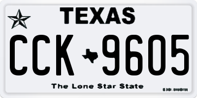 TX license plate CCK9605