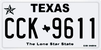 TX license plate CCK9611
