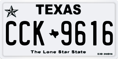 TX license plate CCK9616