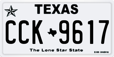 TX license plate CCK9617