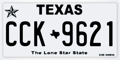 TX license plate CCK9621